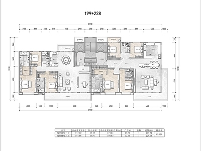 现代住宅楼建筑 小高户型 施工图