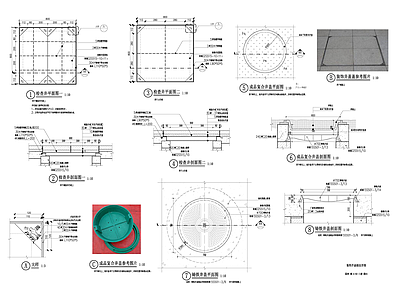 景观节点 井盖 施工图