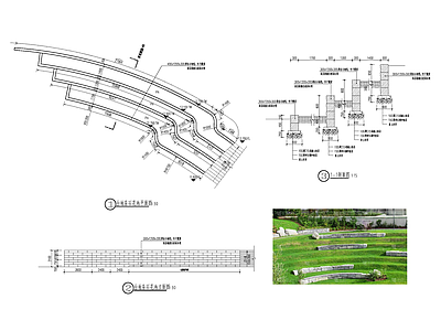 景观节点 草阶 施工图