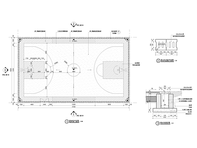 景观节点 篮球场 施工图