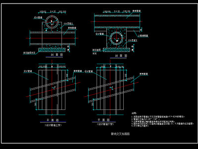 给排水节点详图 管线交叉加固图 管道交叉加固图 施工图