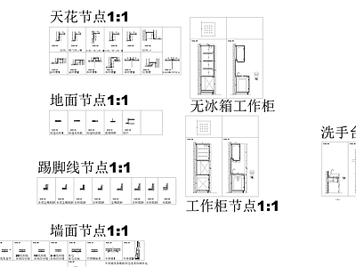 现代地面节点 星级酒店装修节点 酒店节点 施工图