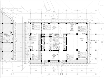 现代简约办公楼建筑 办公楼平面图 多层办公楼 高层办公楼 施工图