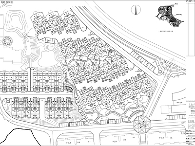 新中式小区景观 大区景 施工图