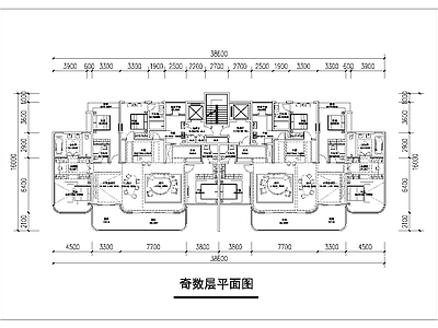 现代新中式住宅楼建筑 第四代住宅户型 未来社区户型方案 228平四代宅 空中庭院户型方案 创新四代宅户型 施工图