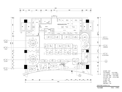 新中式中式火锅店 餐厅餐饮 施工图