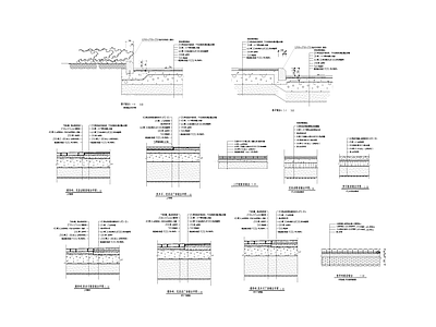 现代其他景观 路面铺砖做法详图 施工图