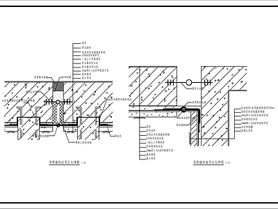 现代建筑工程节点 建筑变形缝防水 施工图