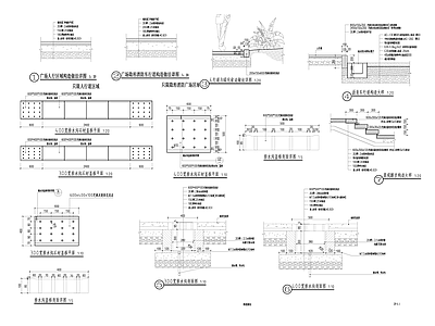 景观节点 排水沟 施工图