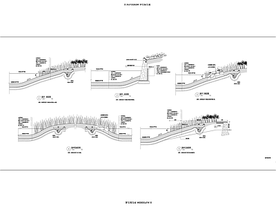 景观节点 生态驳岸 施工图
