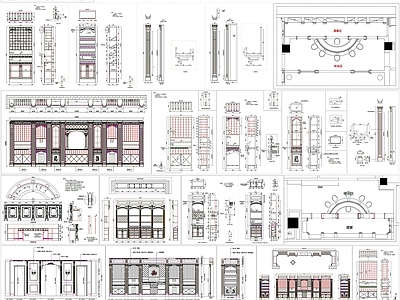 现代柜子 酒柜 装饰柜 酒架 酒窖 餐边柜 施工图