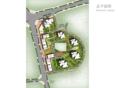 现代住宅楼建筑 重庆某住宅报建 总平面图 施工图