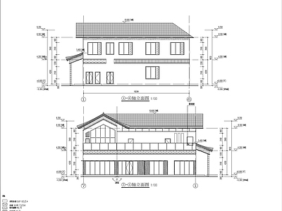 现代美食街 民宿餐厅建筑详图 施工图