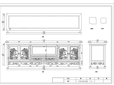 中式综合家具图库 动态图块 施工图