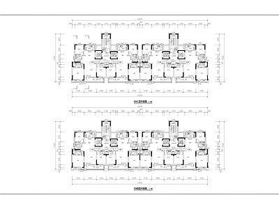 现代住宅楼建筑 126双拼加商业 施工图