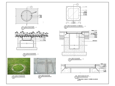 景观节点 检查井盖 详图 施工图