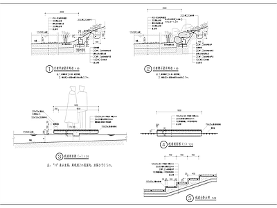 景观节点 驳岸 栈道 施工图