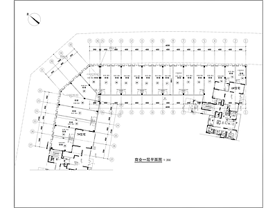 现代商业街 中海地产沿街商业 施工图