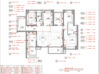 电气图 全屋电气图纸 强弱电点位 照明 系统图 施工图