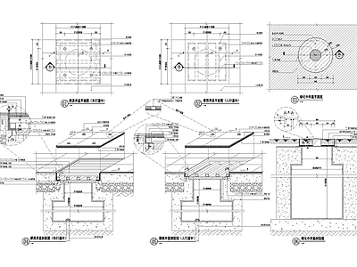 给排水节点详图 井盖节点 雨水口节点 硬质井盖绿化井盖 绿化给水点 铺装伸缩缝 施工图