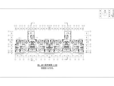 现代住宅楼建筑 中海地产洋房产品 142㎡双拼 施工图