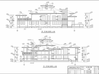 欧式别墅建筑 二层别墅 独栋别墅 施工图