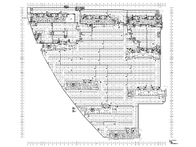 现代住宅楼建筑 住宅小区车库 1500个车位 施工图