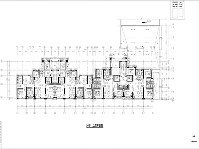 现代住宅楼建筑 中海地产小高层 145＋135㎡ 施工图