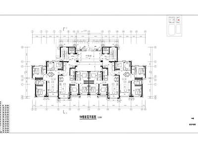 现代住宅楼建筑 中海地产高层住宅 122＋103㎡ 双拼户型 施工图