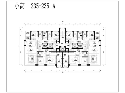 现代住宅楼建筑 中铁建精品小高 2024精品 施工图