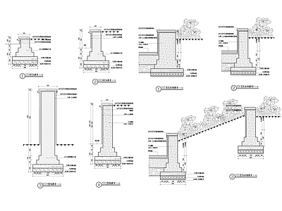 景观节点 花池挡墙 施工图