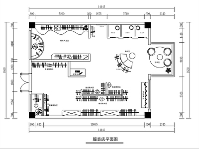 现代奶油服装店 专卖店 橱窗 服装店 施工图