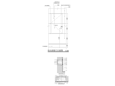 现代中式门节点 消火栓暗门 施工图