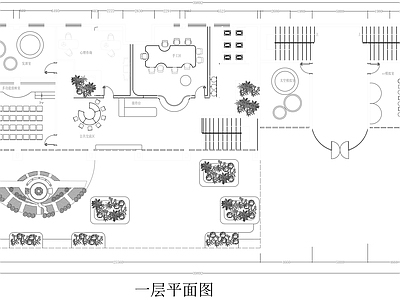 现代活动中心 留守儿童活动室 儿童活动中心平面 社区活动室平面图 施工图