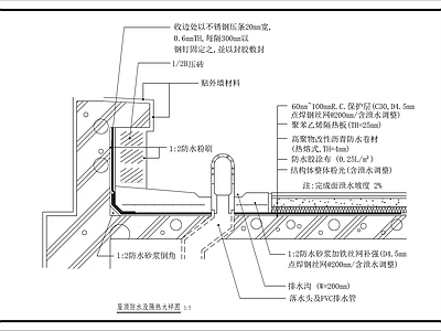 现代建筑工程节点 屋面防水构造做法 施工图