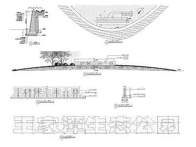 景观节点 LOGO标识 入口场地详图 施工图