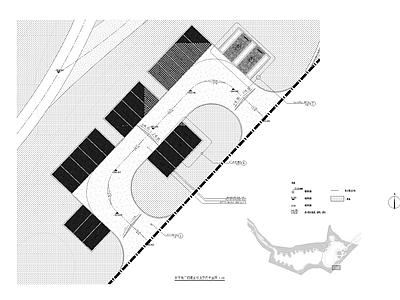 现代停车位 停车位场地详图 停车场节点平面图 施工图