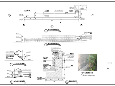 现代景墙 入口景墙 施工图