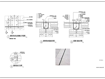 景观节点 线性排水沟 施工图