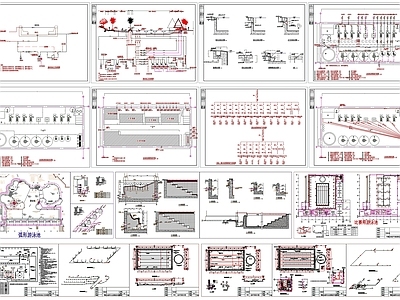 现代其他图库 游泳池 成人池 儿童池 温泉池 泳池水处理 施工图