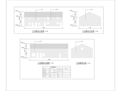 立面图 剖面图 木构公厕 文创中心 乡村建筑外立面改 施工图