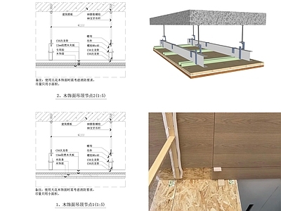 现代吊顶节点 木饰面吊顶节点图 木饰面吊顶 饰面板吊顶节点 碳晶板吊顶节点 吊顶节点 施工图