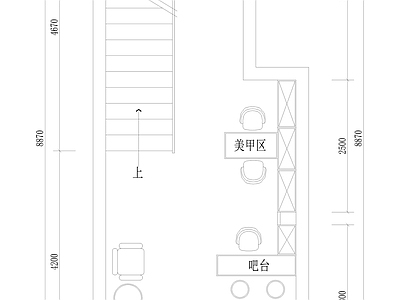 现代美容院 美容院 养生会所 180平 平面布置图 施工图