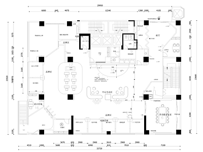 现代展厅 展厅平面图 科技展厅 产品展厅 施工图