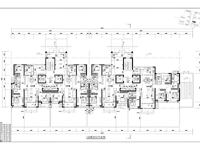 现代住宅楼建筑 小高层T2双拼 142＋129㎡ 施工图