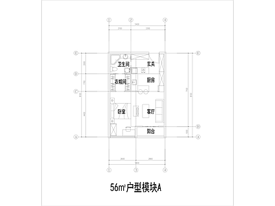 现代住宅楼建筑 公寓模块产品 施工图