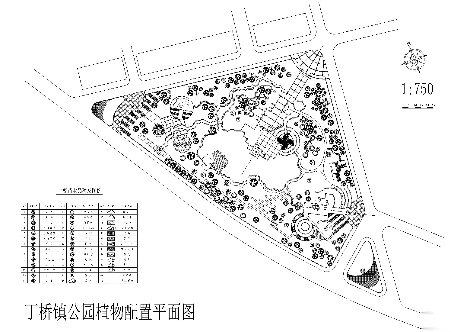 [浙江]杭州丁桥镇公园中标方案CAD平面图（含概算和psd方...