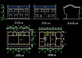 徽派建筑cad图稿素材