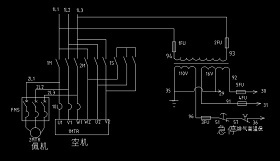 空压机电气控制图CAD图纸