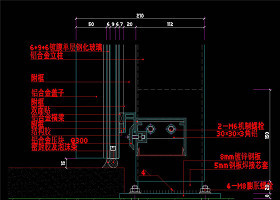 玻璃幕墙节点图CAD图纸 节点